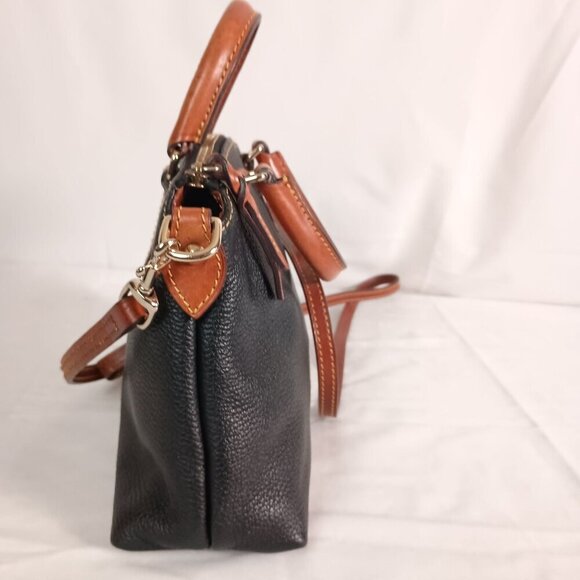 Dooney & Bourke Dillen Crossbody Satchel Pebble Grain Leather Navy - Picture 5 of 14